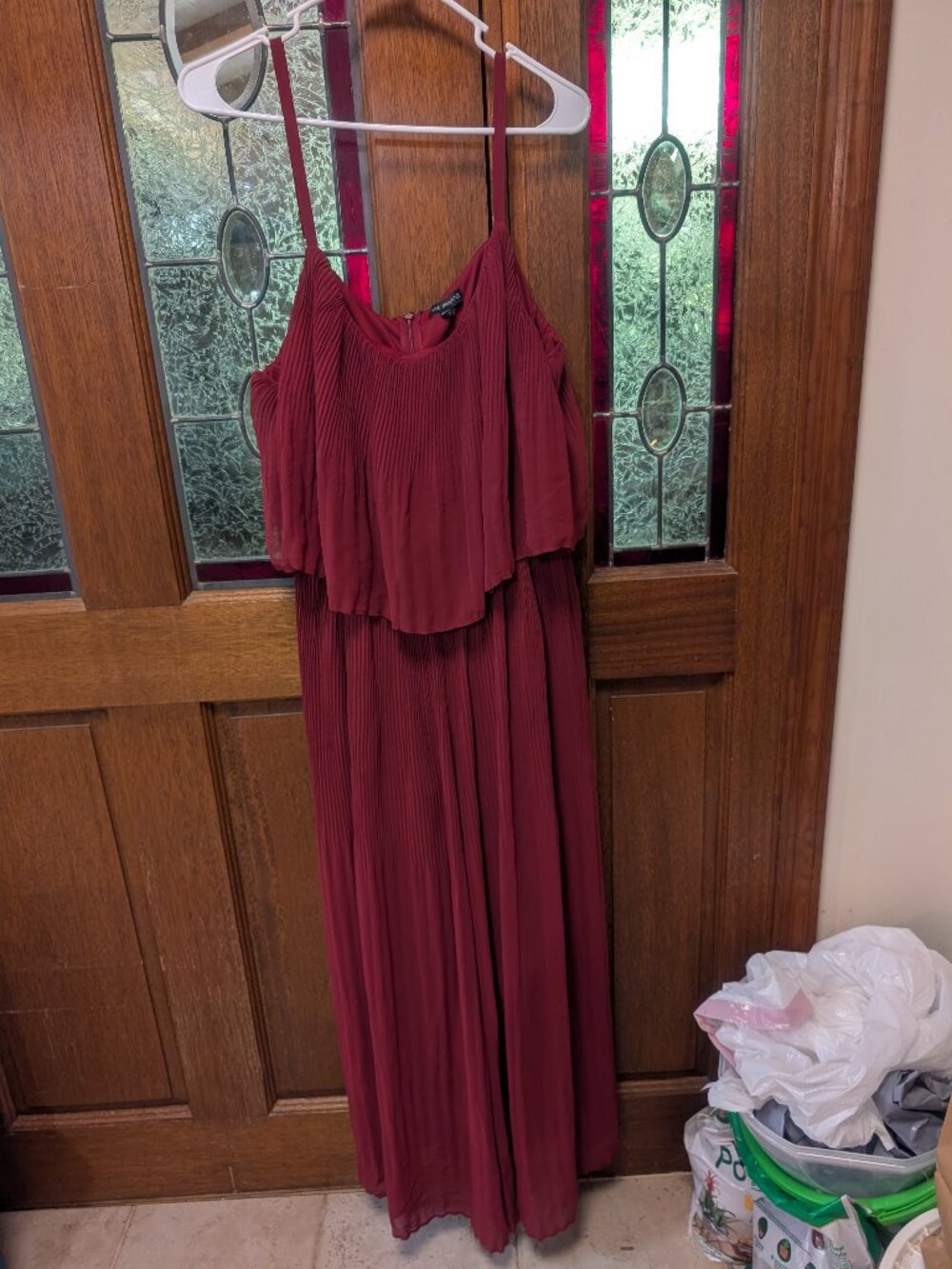 Womens Pleated Wide Leg Jumpsuit, 18-20